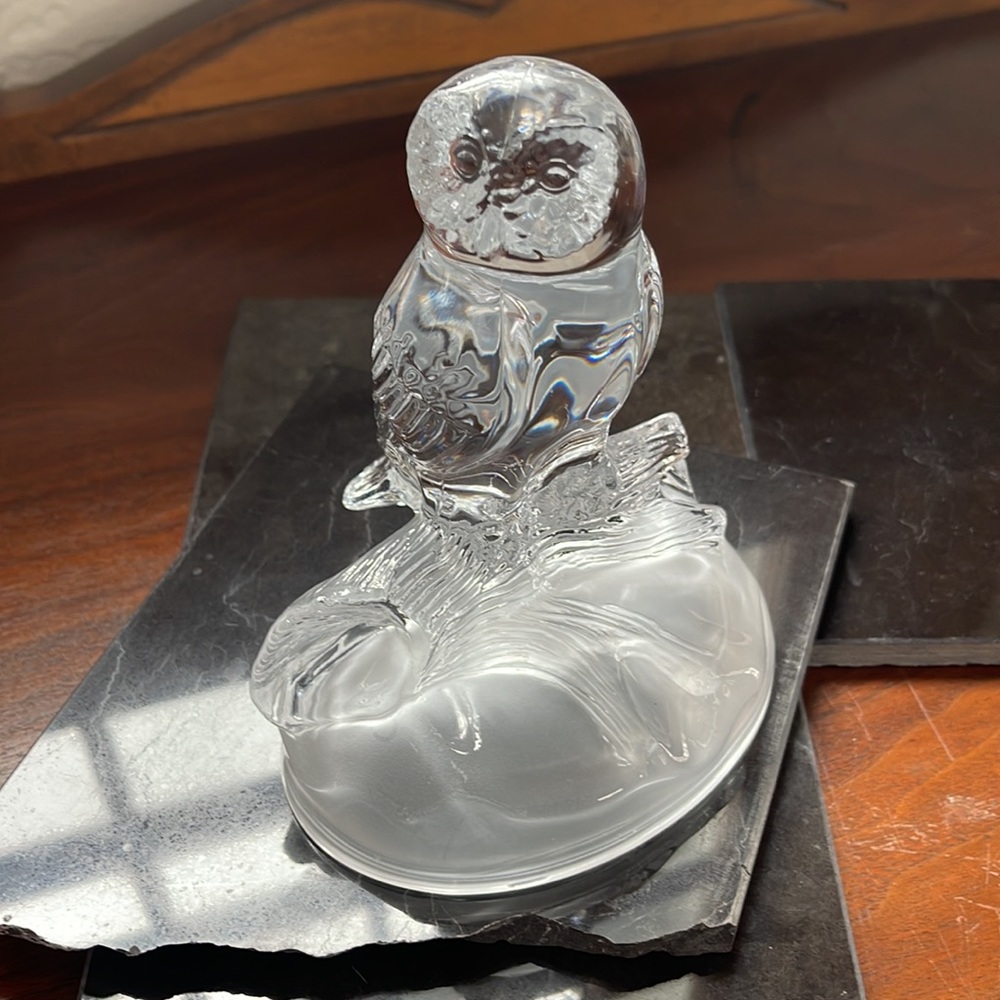 Cristal d’Arque Vintage Owl Figurine
